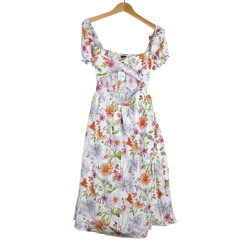New Windsor Room To Grow Floral Cutout Midi Dress size Medium‎ Ivory